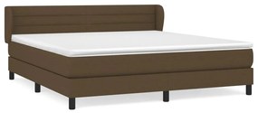 ΚΡΕΒΑΤΙ BOXSPRING ΜΕ ΣΤΡΩΜΑ ΣΚΟΥΡΟ ΚΑΦΕ 160X200 ΕΚ ΥΦΑΣΜΑΤΙΝΟ 3126336