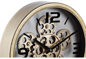 Bordklokke DKD Home Decor Χρυσό Γρανάζι