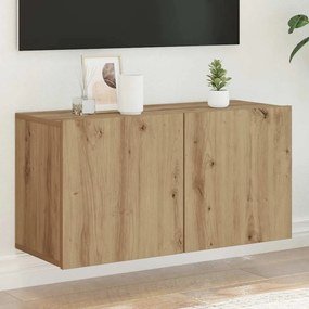 vidaXL Ντουλάπι Τοίχου Τηλεόρασης Artisian Δρυς 80 x 30 x 41 εκ.
