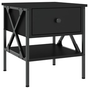 vidaXL Κομοδίνα 2 τεμ. Μαύρα 40 x 42 x 45 εκ. από Επεξεργασμένο Ξύλο