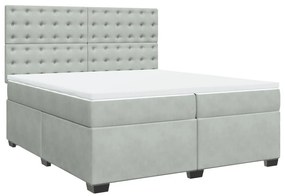 ΚΡΕΒΑΤΙ BOXSPRING ΜΕ ΣΤΡΩΜΑ ΑΝΟΙΧΤΟ ΓΚΡΙ 200X200 ΕΚ. ΒΕΛΟΥΔΙΝΟ 3293314