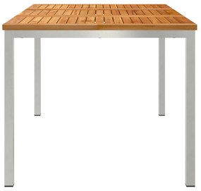 vidaXL Τραπέζι Εξωτερικού Χώρου 150x90x75 cm Στερεό ξύλο Teak