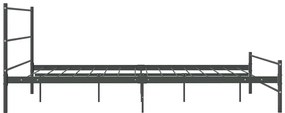 vidaXL Σκελετός Κρεβ. Χωρίς Στρώμα Γκρι 140 x 200 εκ. Μεταλλικό