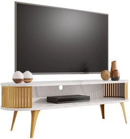Έπιπλο τηλεόρασης Roenni GD-Leuko Marmaro - 140.00Χ40.00Χ44.00cm