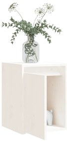 vidaXL Ντουλάπια Τοίχου 2 τεμ. Λευκά 30x30x40 εκ. Μασίφ Ξύλο Πεύκου