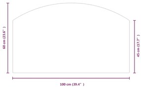 Πλάκα Τζακιού 100 x 60 εκ. Γυάλινη