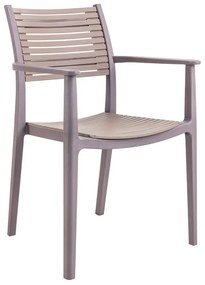 WOODWELL AKRON Πολυθρόνα PP-UV Sand Beige - Tortora 60x55x85cm Ε350,21