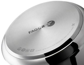 Χύτρα ταχύτητας Fagor Clasica 100602647, 6 l, 55 kPa, 3 συστήματα ασφαλείας, Ατσάλι 18/10, Ασημί