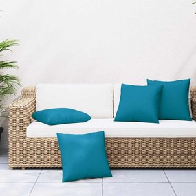 vidaXL Μαξιλάρια Καναπέ 4 τεμ. Μπλε 60x60 εκ. Υφασμάτινα