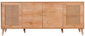 Μπουφές Hazeran 998VOW1156 180x41x81cm Oak Μελαμίνη,Μέταλλο