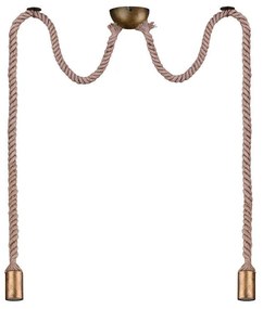 Φωτιστικό Οροφής Rope Ø12x150cm Old Brass Trio Lighting Σχοινί