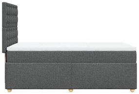 ΚΡΕΒΑΤΙ BOXSPRING ΜΕ ΣΤΡΩΜΑ ΣΚΟΥΡΟ ΓΚΡΙ 100X200 ΕΚ. ΥΦΑΣΜΑΤΙΝΟ 3293506