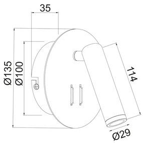 ΕΠΙΤΟΙΧΟ ΦΩΤΙΣΤΙΚΟ LED 3+4W 3000K 280LM ΜΑΥΡΟ ΜΕΤΑΛΛΙΚΟ D13,5X7CM ZEUS - 1.5W - 20W - SF1801LEDB