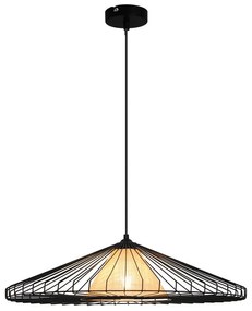Φωτιστικό Οροφής Κρεμαστό Mona 4306600 E27 LED 1xMax 10W 65x150cm Natural-Black Viokef