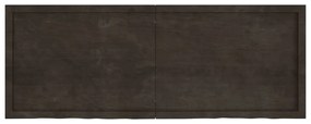 vidaXL Ράφι Τοίχου Σκούρο Καφέ 160x60x(2-4) εκ. Επεξ. Μασίφ Ξύλο Δρυός