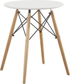 Τραπέζι ArteLibre RAPTOR Λευκό MDF/Ξύλο 60x60x70cm
