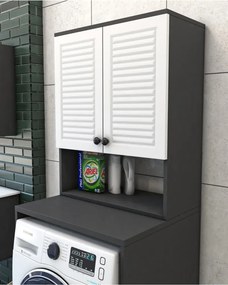 Stewehome Ντουλάπι Πλυντηρίου Λευκό MDF με Αποθηκευτικό Χώρο 65x170x170 cm