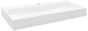 vidaXL Νιπτήρας Λευκός 100x46x11 εκ. Συνθετικός από Τεχνητό Μάρμαρο