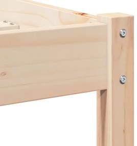 vidaXL Κρεβάτι με κεφαλάρι Καφέ 210 x 180 cm Μασίφ ξύλο πεύκου