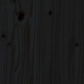 Ζαρντινιέρα με Σχέδιο Φράχτη Μαύρη 200x50x50 εκ. Μασίφ Πεύκο - Μαύρο