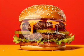 Σετ των 2 Intra Συλλεκτικό Ξύλινο Παζλ Plywood 4mm - Νόστιμο μπιφτέκι με κουλούρι σουσαμιού Σε Ξύλινο Κουτί - Διαστάσεις: 10x10 cm – 25 κομμάτια