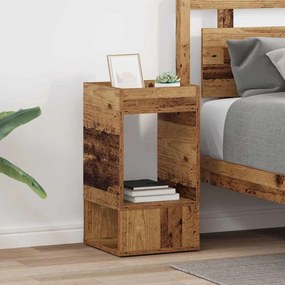 vidaXL End Table 2 pcs Παλιό ξύλο 30 x 30 x 56 εκ. Επεξεργασμένο ξύλο