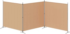 vidaXL 4-Πίνακας Διαχωριστικός Μπεζ 525 x 180 cm Ύφασμα
