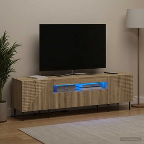 vidaXL Ντουλάπα LED Τηλεόρασης Sonoma Δρυς Επεξεργασμένο Ξύλο