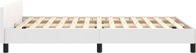 vidaXL Πλαίσιο Κρεβατιού χωρίς στρώμα Λευκό 120x190 εκ.Συνθ. Δέρμα