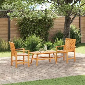 vidaXL Σετ Ξαπλώστρας Κήπου 2 pcs Καφέ Μασίφ ξύλο ακακίας
