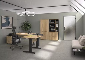 Ντουλάπα Γραφείου Drawzy-Φυσικό – Ανθρακί