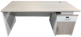 Γραφείο εργασίας Armadi με ντουλάπι σε Sonoma - Λευκό 180x80x75εκ 180x80x75 εκ.