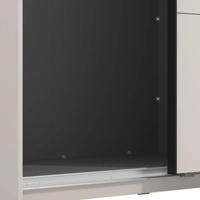 Ντουλάπα Συρόμενη VEYMONT 220 OG με Καθρέπτη Cashmere 220x61x218εκ. 220x61x218 εκ.