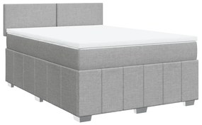 ΚΡΕΒΑΤΙ BOXSPRING ΜΕ ΣΤΡΩΜΑ ΑΝΟΙΧΤΟ ΓΚΡΙ 140X200 ΕΚ. ΥΦΑΣΜΑΤΙΝΟ 3289384