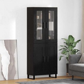 vidaXL Highboard 2 pcs Μαύρη Οξυά 69,5 x 34 x 180 εκ.