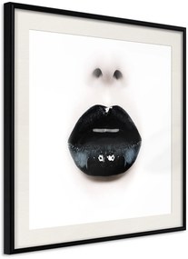 Αφίσα - Black Lipstick (Square) - 30x30 - Μαύρο - Με πασπαρτού