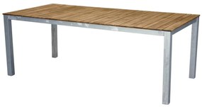 Τραπέζι εξωτερικού χώρου Dallas 672, Ξύλο, 74x100cm, 49 kg, Σκυρόδεμα, Ανοιχτό χρώμα ξύλου, Μέταλλο, Ξύλο: Ακακία | Epipla1.gr