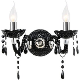 Φωτιστικό Τοίχου SF63992WB Black Metal,Acrylic