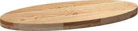vidaXL Επιτραπέζια επιφάνεια 80x40x4 εκ. από Μασίφ Ξύλο Δρυός Οβάλ