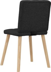 vidaXL Καρέκλες Τραπεζαρίας 6 τεμ. Μαύρες Υφασμάτινες