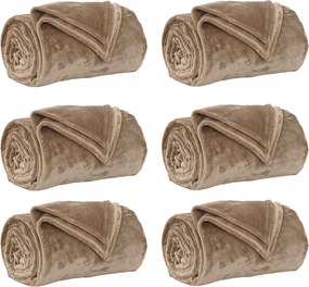 vidaXL Ριχτάρια 6 pcs Καμηλοπάρδαλη 220 x 240 cm Μαλλί