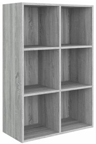 vidaXL Βιβλιοθήκη/Βοηθητικό Ντουλάπι Γκρι sonoma 66x30x98εκ. Επεξ Ξύλο