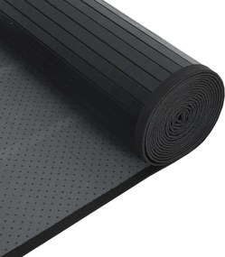 vidaXL Χαλί Ορθογώνιο Μαύρο 60 x 500 εκ. Μπαμπού