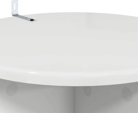 vidaXL Βάση φυτών 2 pcs Γυαλιστερό Λευκό Ø40 x 60 εκ.