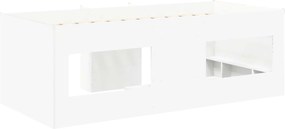 vidaXL Κρεβάτι Υψηλού Στυλ για Παιδιά 2 pcs Λευκό Επεξεργασμένο Ξύλο