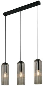 Φωτιστικό Οροφής - Ράγα Miella 2412533047 52x30cm 3xE27 25W Black-Smoke Nordlux