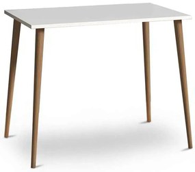 Τραπέζι Fiona Megapap από μελαμίνη χρώμα λευκό 90x55x75εκ.