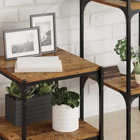 vidaXL Ράφι Βιβλίων 4 pcs Καφέ 40 x 40 x 1,5 cm Επεξεργασμένο ξύλο