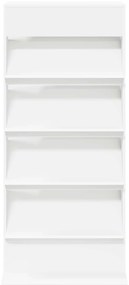 vidaXL Ράφι Περιοδικών Λευκό 70 x 41 x 156 εκ. Επεξεργασμένο ξύλο