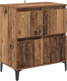 vidaXL Πλαϊνό γραφείο Παλιό Ξύλο 60 x 35 x 70 cm